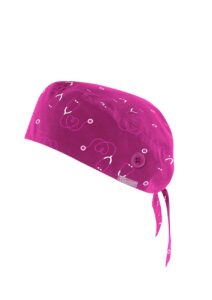 CareBloom Unisex Pink Printed Scrub Cap