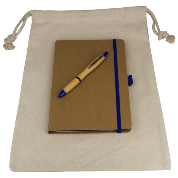 Drawstring Bag + JournalBook + Pen Eco Gift Set