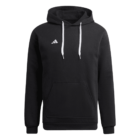 Black hoodie with white drawstrings and a small Adidas logo on the left chest.