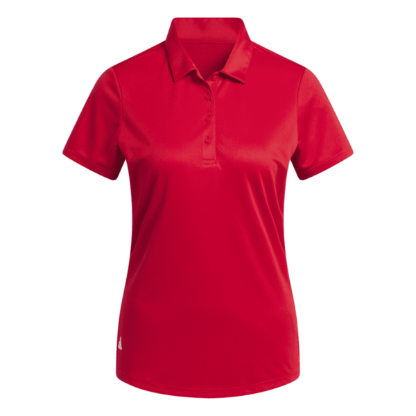 Women's Collegiate Red Performance Polo