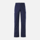 Explorer Shield cargo pants in navy blue with side pockets on a white background.
