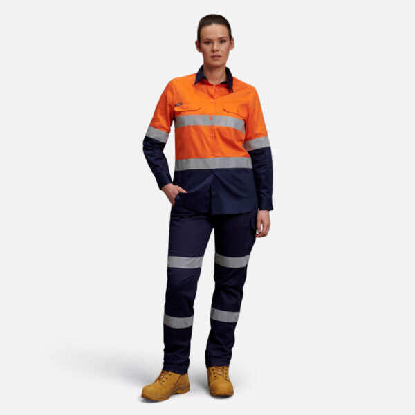 QueenGlow Women's Reflective Workwear Tops