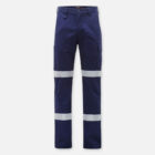 Explorer Shield navy work pants with reflective stripes, shown on a white background.