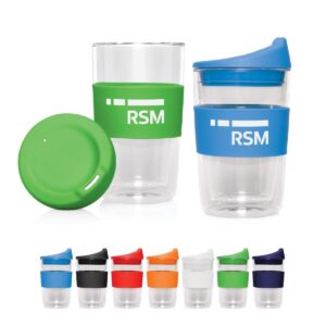 300ml Eco Coffee Cup Glass Double Wall Cup2Go