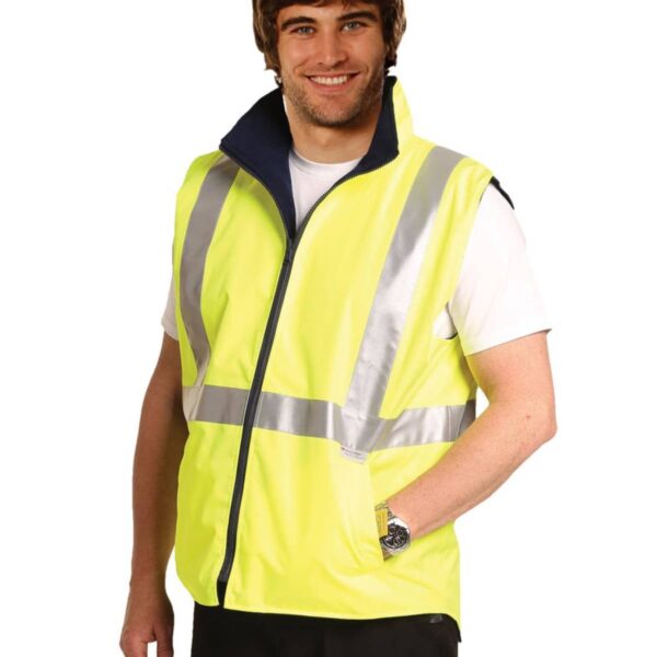 Hi-Vis Reversible Vest With Pattern  Tapes