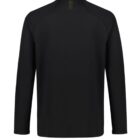 Black long-sleeve shirt shown from the back, with a plain design and small dots on the upper back.