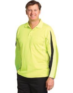 Men's Fresh  Long Sleeve Hi-Vis Polo