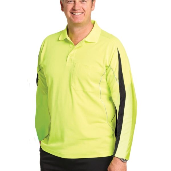 Men's Fresh  Long Sleeve Hi-Vis Polo