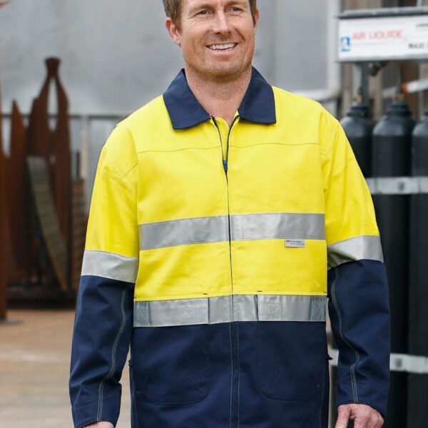 Hi-Vis Two Colour Work Jacket With 3M Tapes