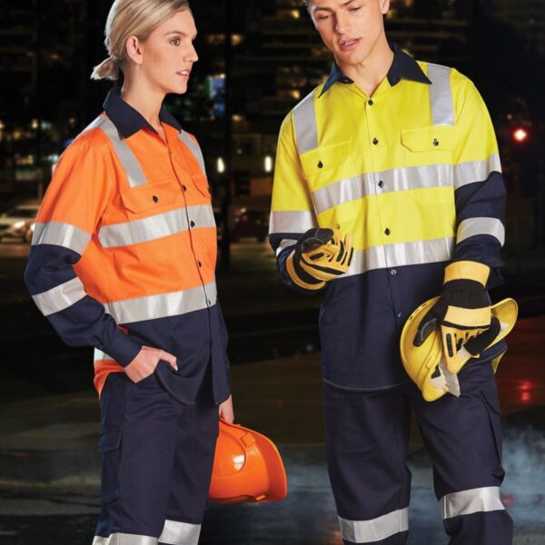 Double Colour Safety Shirt With X Tape