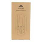 Brown box labeled Bamboo & Glass Knife Set with outline drawings of utensils on front.