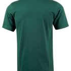 Plain green short-sleeve t-shirt shown from the back.