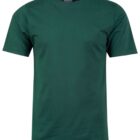 Plain green short-sleeve t-shirt displayed on a white background.