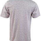 Plain light gray short-sleeve T-shirt shown from the back against a white background.