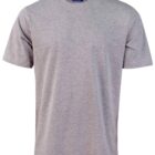 Plain light gray short-sleeve t-shirt on a white background.