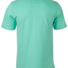 A plain light green short-sleeve T-shirt shown from the back.