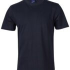 Plain black short-sleeve t-shirt on a white background.