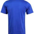 Plain blue short-sleeve t-shirt shown from the back.