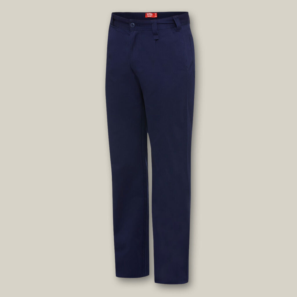 Navy Explorer Shield straight-leg trousers on a plain light background.