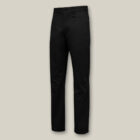 Black Explorer Shield pants with straight legs shown on a plain beige background.
