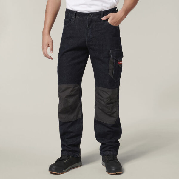 Rugged Rivet Cargo Denim Jeans