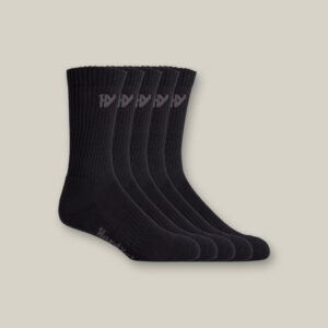 Toughtred Cotton Crew Work Socks - 5 Pack