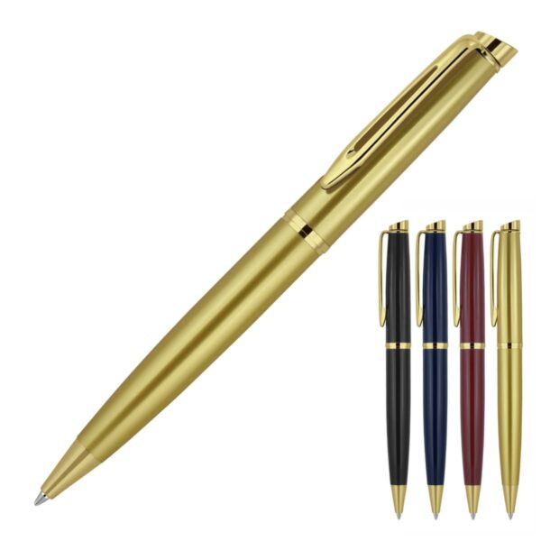 Ballpoint Prestige Gold Trim Hubert Metal Pen