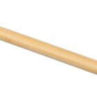A wooden pencil with a green eraser cap and holder on a white background.