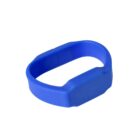 Blue silicone loop band with a rectangular section.