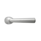 Silver metal pipe with a spherical end and engraved text.