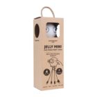 Packaging box for Xoopar Jelly Mini multi charging cable with a cartoon face design.