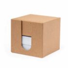 Brown cardboard box with an opening revealing white paper inside.