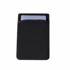 A black tablet sleeve with a tablet partially inside.