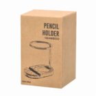 Brown box labeled Pencil Holder with a bamboo design illustration.