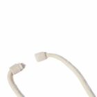 Two white rope ends with caps, set against a plain white background.