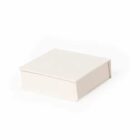 Closed white cardboard box on a white background.