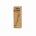 Brown box labeled Torch Keyring with a drawing of a torch; item number 21001.