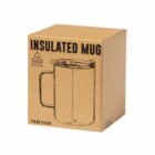 Brown cardboard box labeled Insulated Mug with a line drawing of a mug on the front.