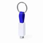 Keyring with a blue loop and white USB connector.