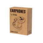 Brown cardboard box labeled Earphones with an illustration of earbuds in a case.