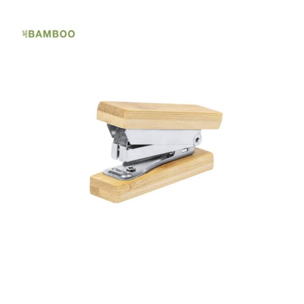Bamboo stapler on a white background with Bamboo branding in the corner.