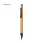 Bamboo pen with black clip and tip, on a plain white background.