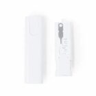 White electronic device, partially opened, exposing internal components.