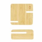 Two wooden puzzle pieces with interlocking slots, on a white background.