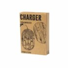 Brown cardboard box for a bamboo charger with item number 21204.