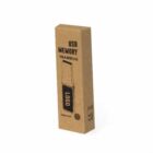 Brown cardboard box labeled USB Memory Bamboo with a USB design and logo placeholder.