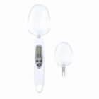 Digital spoon scale with display, large and small interchangeable heads.