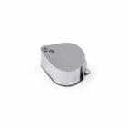 Silver folding magnifying loupe with 20X marking on a white background.
