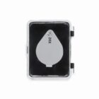 Gray teardrop-shaped magnifying glass in a black-and-clear case, labeled 20X.