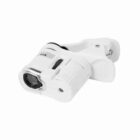A white handheld microscope with a 60x zoom lens against a plain white background.